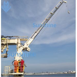 Electric Hydraulic Foldable Boom Marine Crane Installed On Multi Purpose Vessel