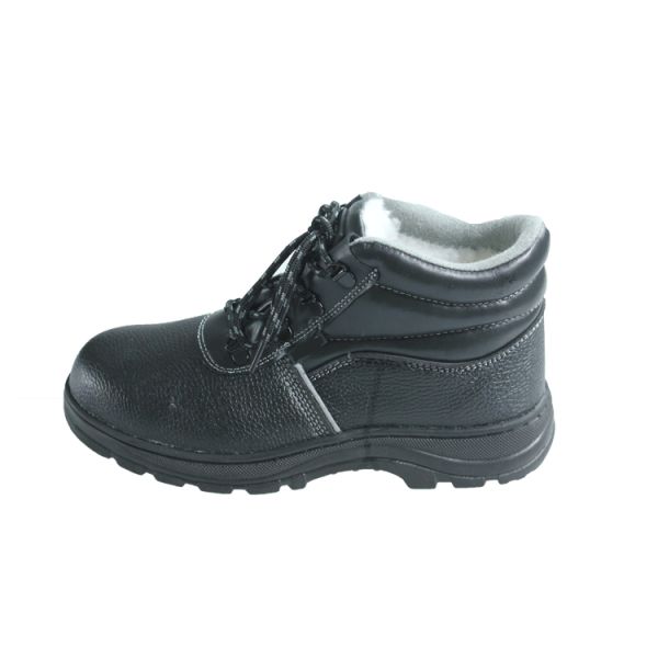 Safety Mid Shoe Black PU/PU Outsole Lace-up Shoes With Lace-up Closure Work Boots Steel Toe