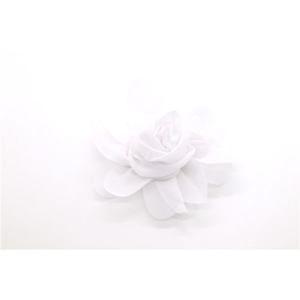 girl Chiffon flower shoe clips/Sewing Bead Handmade Flower Yarn, lace, Chiffon Grey,black,white,red,blue