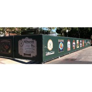 Heat Sealed PVC Mesh Fencing B1 M1 Flame Retardant With OEM Service Pallet