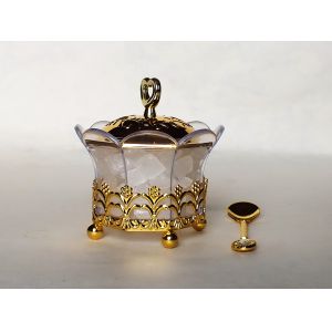 T3-Arabia Exquisite Gold-plated Louhua Eight flowers Sugar bowl