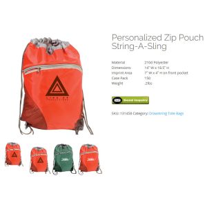 BAGEASE.CN Hiker'S A Sling Nylon Drawstring Backpack Zip Pouch String A Sling