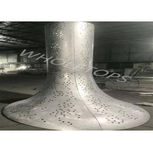 Pattern Cut Hyperbolic Aluminum Column for Subway station
