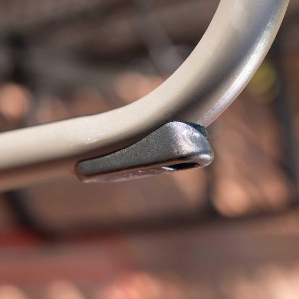 Outdoor Furniture 6ft Rectangular Picnic Table with Umbrella Hole and Folding Chairs