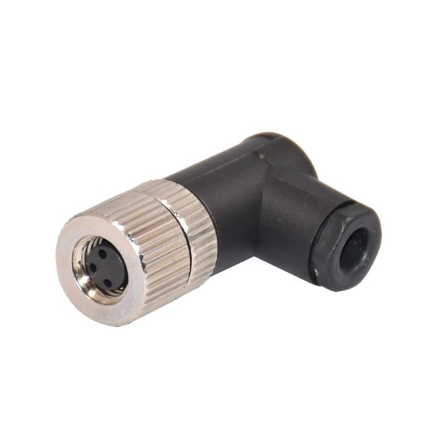Buy 60V M8 Female Plastic Screw Connector Assembly 3 4 Pin 4A 90 Degree at wholesale prices