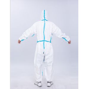 Hospital Breathable PPE Disposable Medical Protective Coverall With Tape