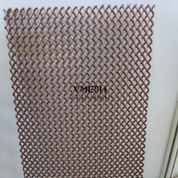 Stainless Steel Crimped Woven Wire Mesh For Hotel Decoration