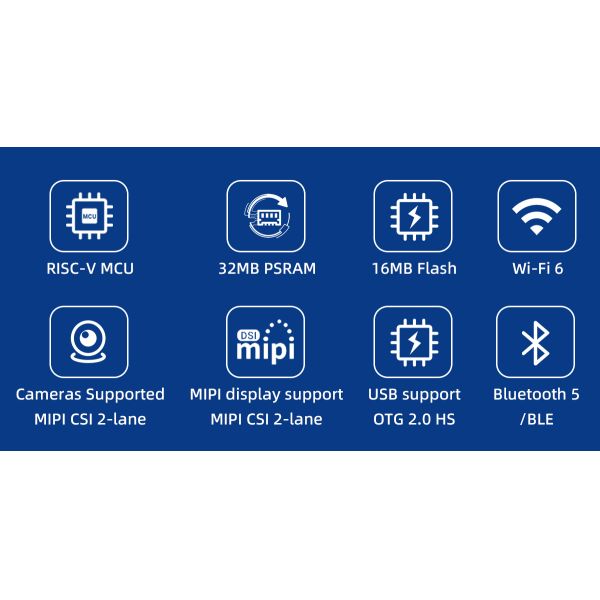 JC-ESP32P4-M3-C6 Silver Gray ESP32 Display Unit 3.3V Operating Voltage for Business Solutions