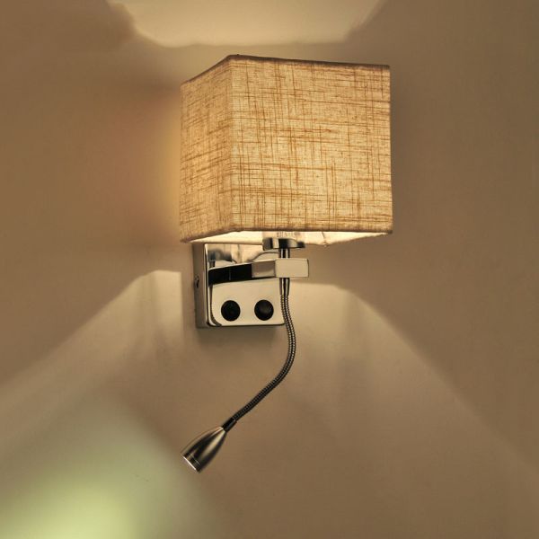 Fabric Led Wall Lights Cloth Lamp Stair Hotel Corridor Living Room Bedroom Aisle Bedside bed headboard lamp (WH-VR-82)