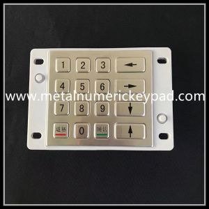 Waterproof 4X4 Matrix Metal Numeric Keypad 16 Keys R232 Interface