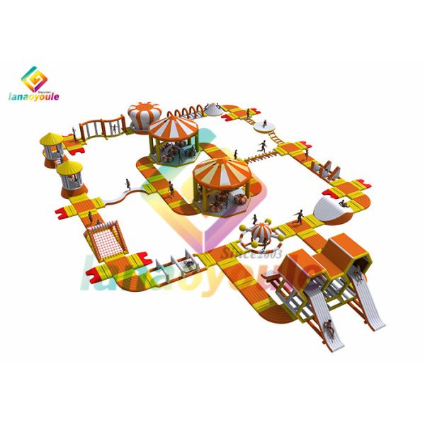 0.6mm Inflatable Floating Water Park For Outdoor Playground