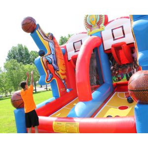 Shooting Stars Basketball Inflatable Target Bounce House Interactive Sports