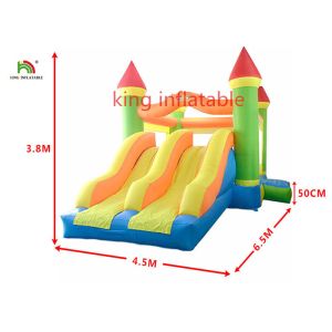 Quality Rockey Castle Inflatable Jumping House With Two Slide Backyard For Toddler for sale