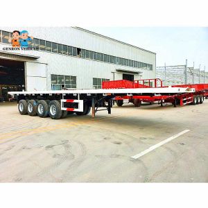 High Bed 8 Wheel Drive Drawbar 40t Container Semi Trailer