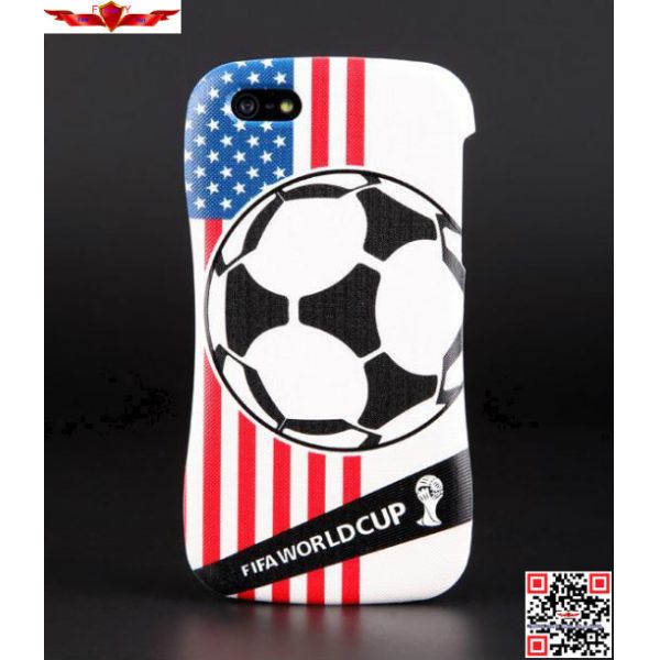 New 2014 FIFA Brazil World Cup Zinc Alloy Bumper With PC Back Cover Cases For Iphone 5 5S