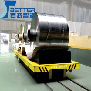 Quality Battery Electric Flat Trolley on Railroad Cart for sale