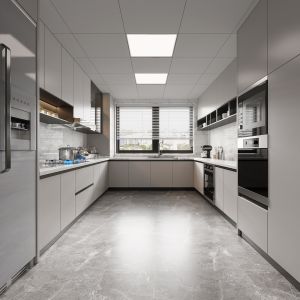 European White Modular Kitchen Cabinet with MDF Doors