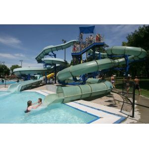 OEM Water Amusement Park Facilities Ground Pool Tube Big Water Slide