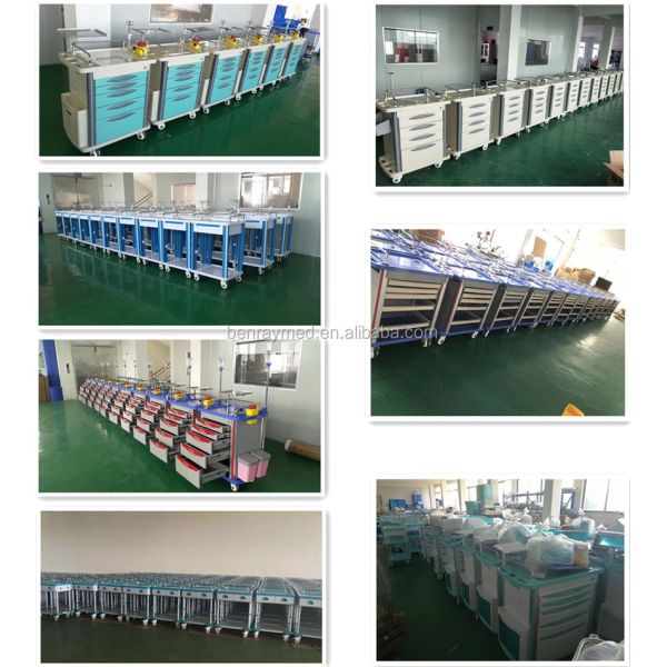 BR-ET001 ABS Mobile Hospital Medical Trolley Cart Crash Cart Trolley Medical Emergency Trolley Prices