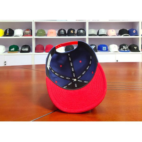 ACE Cool Outdoor Unisex Custom 3D Embroidery Logo Red Bill Peak Hip Hop Baseball Snapback Cap