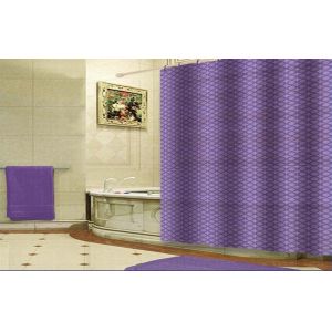 Quality Customized Purple Eco Polyester Plastic Shower Curtain For Bathroom for sale