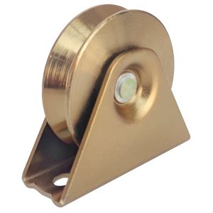 Zinc Plated Sliding Gate Wheel V Grooved With Double Internal Bracket