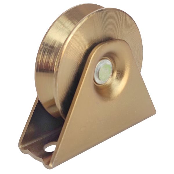 Zinc Plated Sliding Gate Wheel V Grooved With Double Internal Bracket