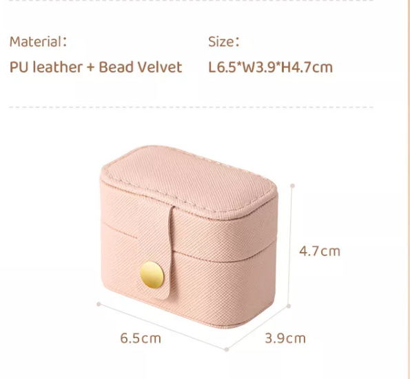 ODM Mini Travel Jewelry Box Organizer Emboss PU Leather Portable SGS