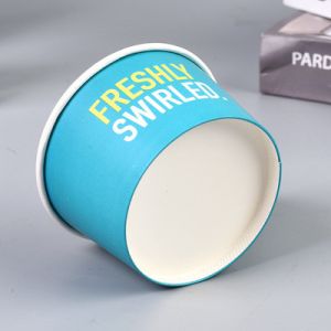 SGS Sundae Bowls Disposable Ice Cream Cups Glossy Lamination