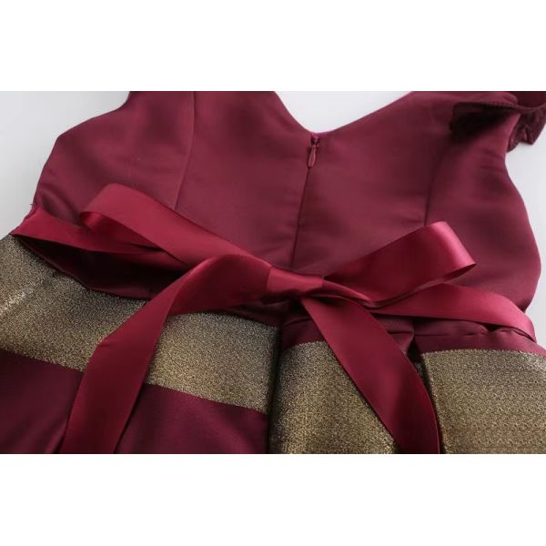 Children'S Dress Clothing Summer Flying Sleeve Striped Girls' Dresses 2-12