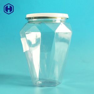 Diamond Shape Clear Plastic Cans Delicate Airtight Empty Plastic Tubs
