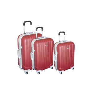 China Set Of 3 Travel Luggage Sets Oxford Cloth ABS Material With Key Plastic Lock on sale