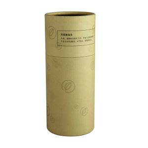 China Customised Brown Paper Tube Tea , Chocolate Packaging with Printing Cylindrical Canister on sale