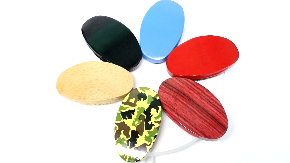 Oem Custom Wave Hair Brush For 360 Wood Handle Natural Wild Boar Bristle