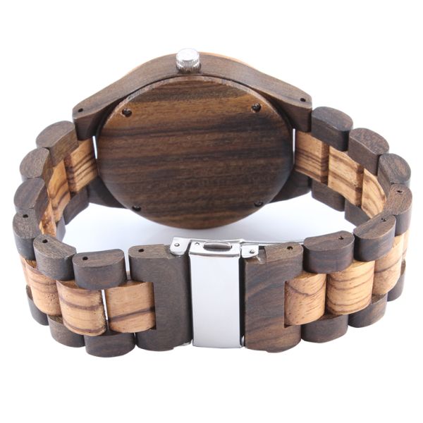 OEM Women Mens Wooden Watch Waterproof Quartz Movt Watch