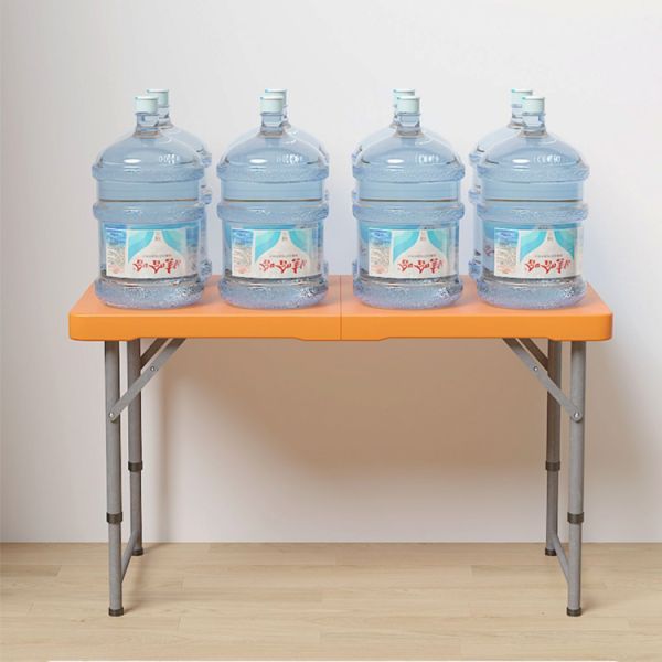 Portable HDPE Plastic Metal Adjustable Folding Table for Hotel Restaurant and Banquet