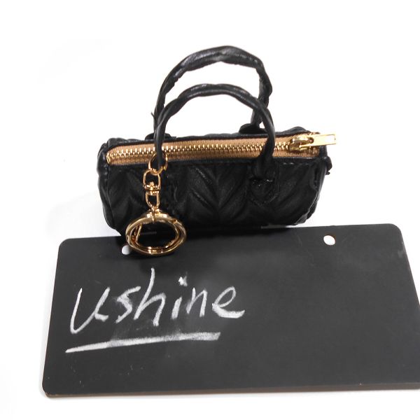 Buy Copper Plating Handmade Leather Mini Backpack Keychain Portable at wholesale prices