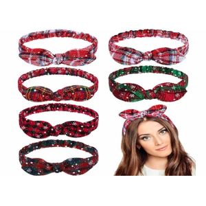 China Christmas kids girls Fabric cute hair bands Amazon Ladies Stretch Bunny ears Headband accessories knot headband on sale
