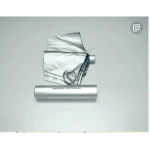 Silver Ultra Lightweight Folding Umbrella , Small Strong Umbrella Wind Resistant