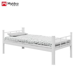 Quality Student Dormitory Bed Single layer Iron Frame Bed for sale