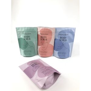 Stand Up Body Scrub Bag Customizable Cosmetic Packaging Bag with Various Sizes