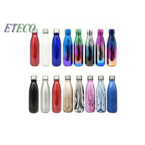 Green Stainless Steel Drink Bottles Cheaper Common Water Transfer Coated