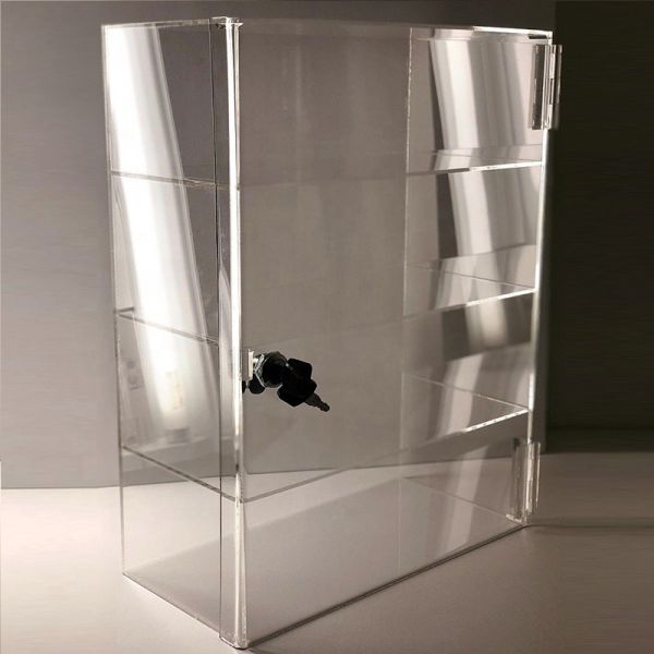 Buy Four Tier Clear Acrylic Display Racks For Bracelet Earring Jewelry Lockable Door at wholesale prices