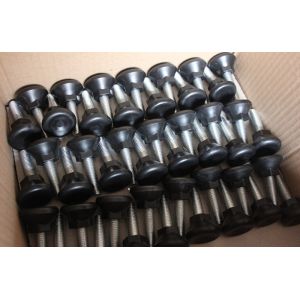 black PP dia 38mm M12 table adjustable feet for tubing insert