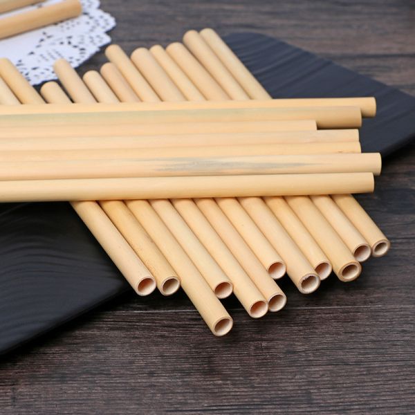 Buy Handmade Bamboo Drinking Straw Sets Reusable with Straw Cleaning Brush at wholesale prices