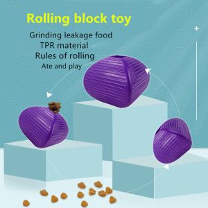 Interactive Toy Pet Dog Puzzle TPR Molars Elastic Leaky Ball