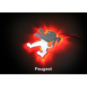 LED Car Emblem/Red LED Car Rear Logo Light for PEUGEOT