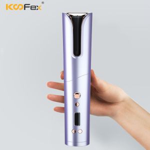 9600mAh Wireless Portable Automatic Hair Curler Multi Scene LCD Display