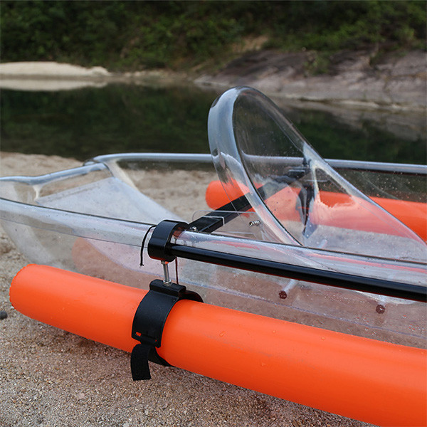 Clear Visor Plastic Rowing Boat , Impact Resistant Lightweight Touring Kayak