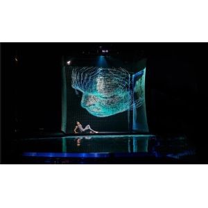 Front Rear Transparent Hologram Mesh Screen For Live Concert